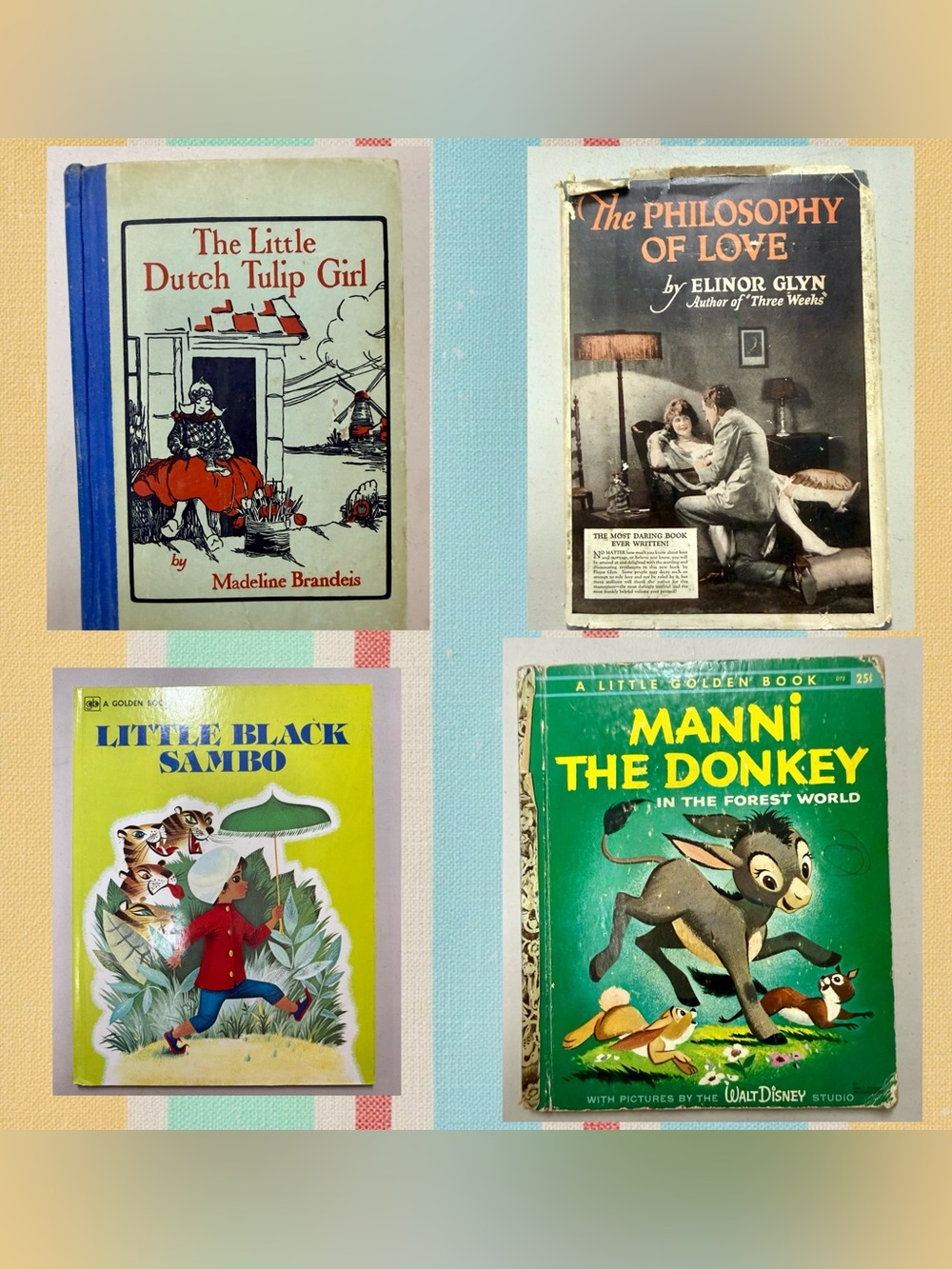 Lot of 4 Vintage Hard Cover Books from 1923-1961, Various Conditions